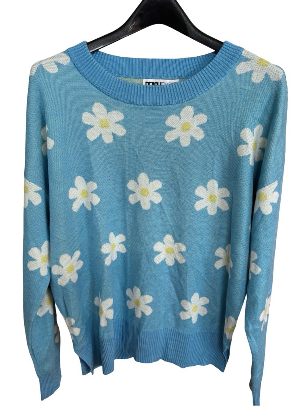 Beachriot Daisy Blue Knit Sweater Sz M NWT